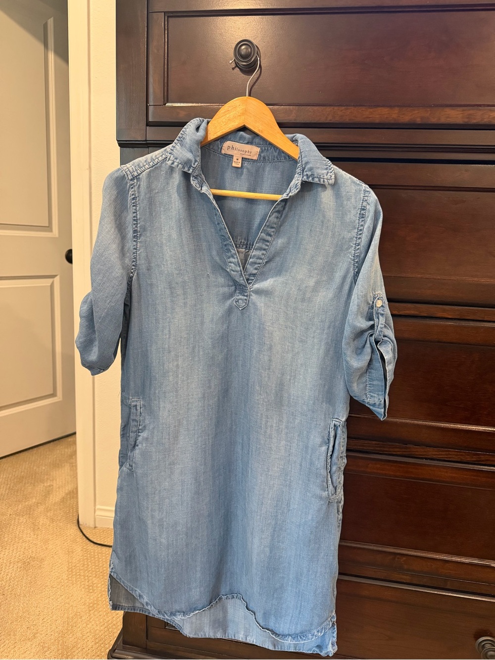 Philosophy Light Blue Denim Tunic Dress